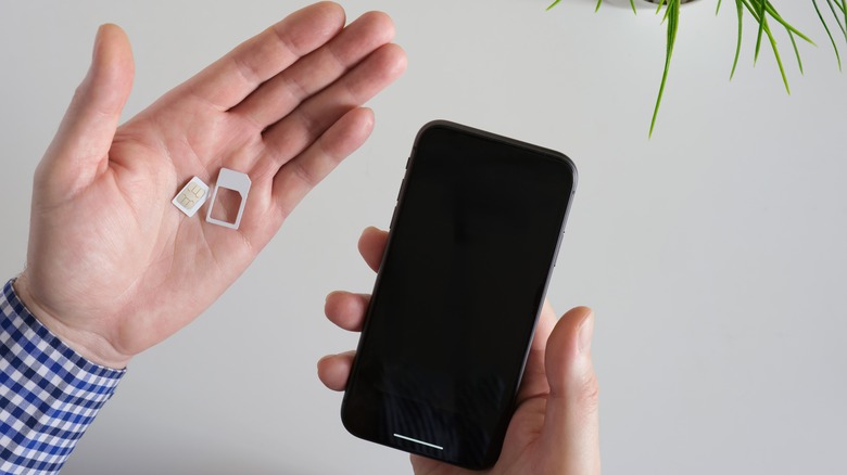 changing out a SIM card