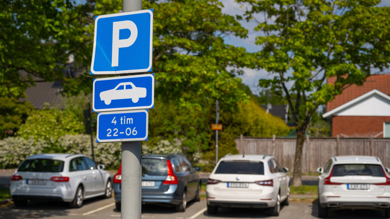 A parking lot in Sweden.