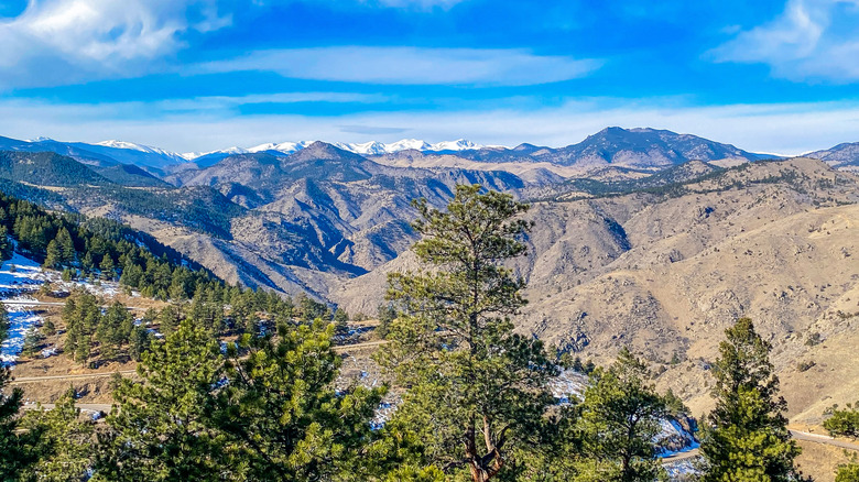 a view from Lookout Mountain in Golden, Colorado towards the Rocky Mountains