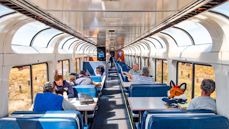 onboard the California Zephyr streamliner sleeper train