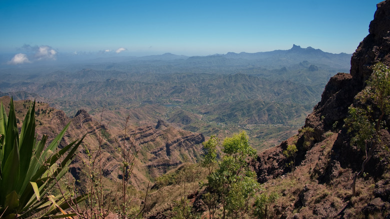 the volcanic landscape of Santiago Cape Verde