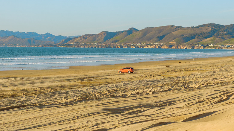 Oceano Dunes State Vehicular Recreation Area at sunset