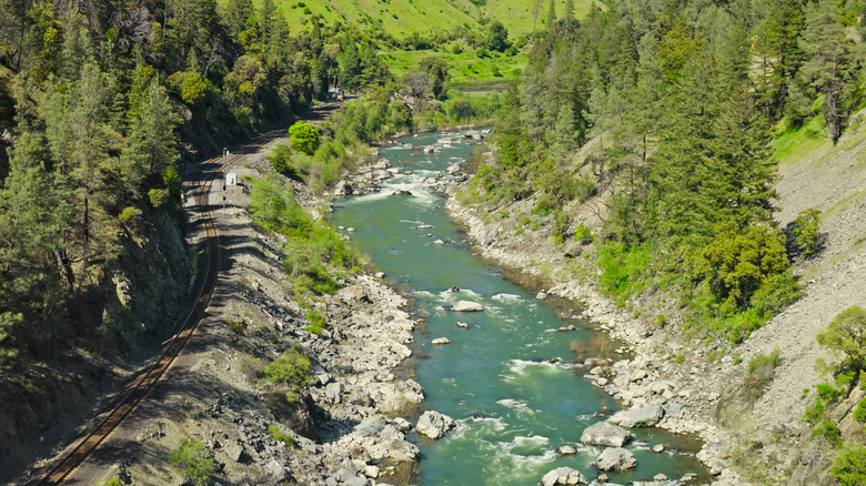 aerial shot of Feather River