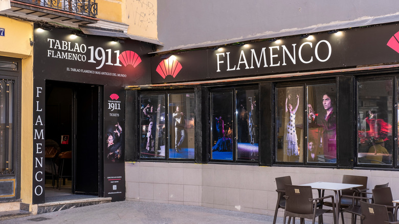 Tablao Flamenco 1911 entrance sign Madrid