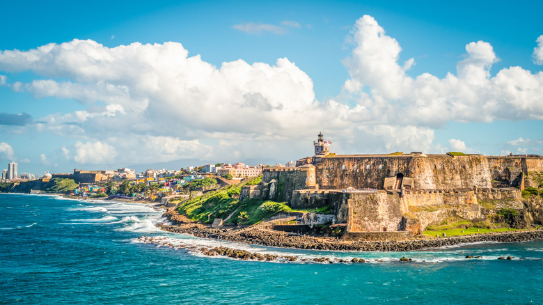 A large fortress on the coastline of Puerto Rico.