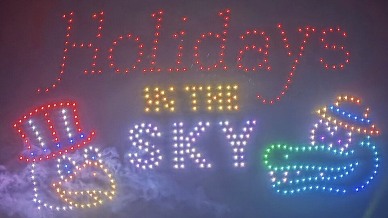The Holidays in the Sky light show at Holiday World.