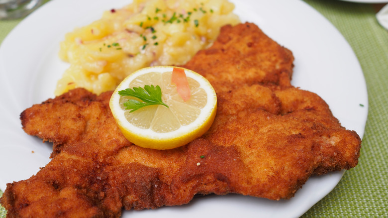 Vienna schnitzel, a dish on the menu at Opa's Schnitzel Hut in Harker Heights, Texas