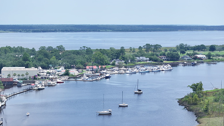 Looking at the river from Georgetown South Carolina