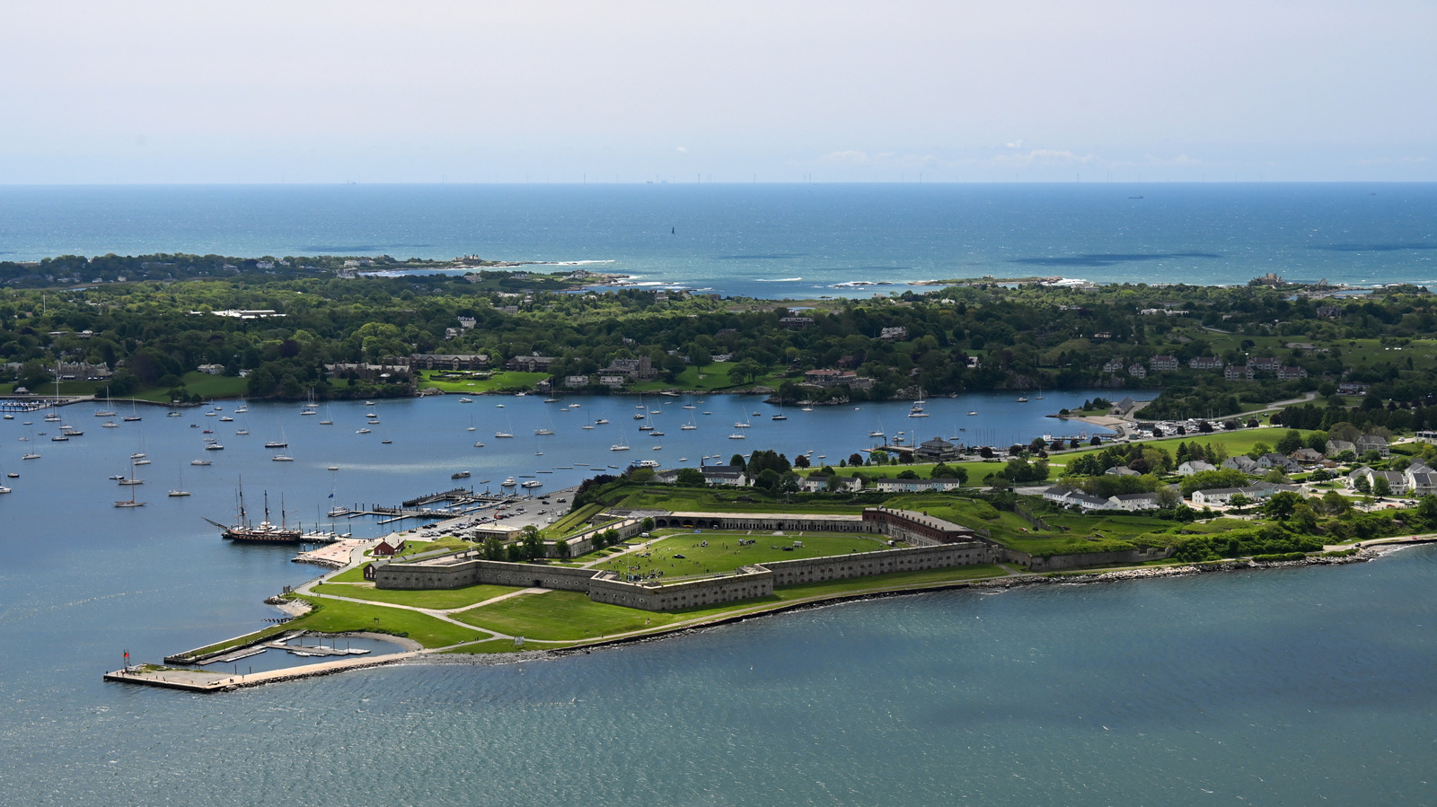 Rhode Island's Former Military Fort Is A Coastal State Park With Underground Tunnels & Pier Fishing

